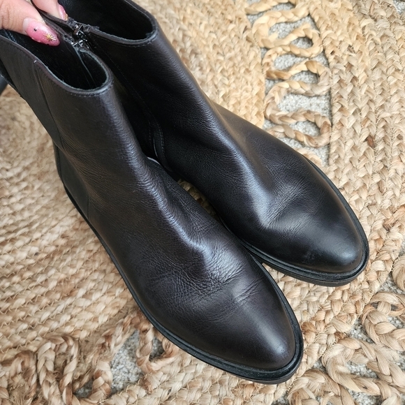 Vic Matie Black Leather Platform Ankle Boots Grunge Punk Boho Goth Designer 38 - Picture 7 of 10